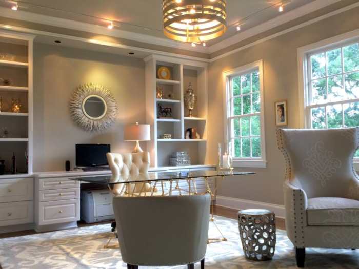 Office lighting modern ideas classic window designs natural transitional color hgtv tweakyourspace neutral perez debbie trends interior white designtrends offices