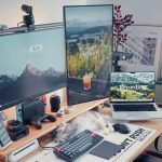 Productivity setups ultrawide screens spacebound oficina amazon